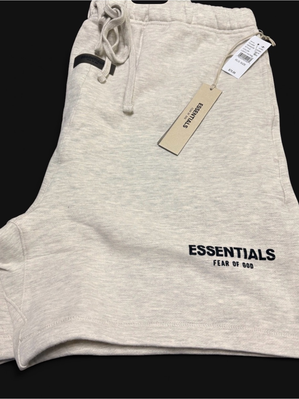 Fear of God ESSENTIALS Cream//grey Drawstring Sweat Shorts